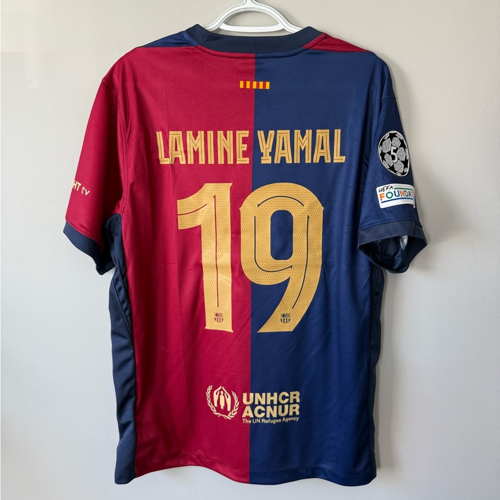 Lamine Yamal FC Barcelona Champions League New Men’s Nike Soccer Jersey